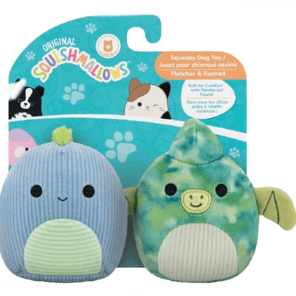 3.5" Fletcher and Rashad Squeaky Dog Toys